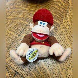 Vintage 1997 Nintendo 64 Diddy Kong collectible beanie